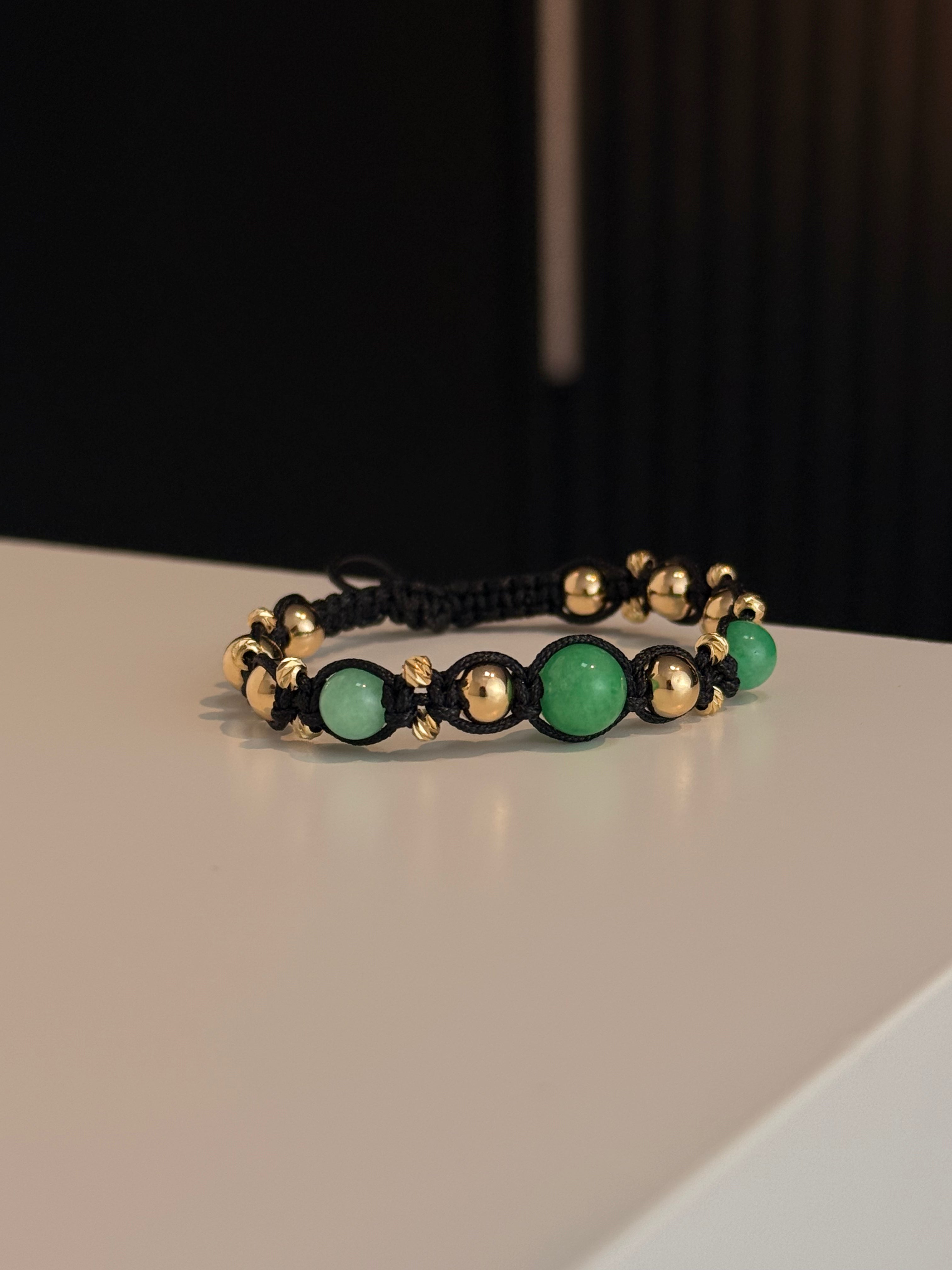 Pulsera 1-2 Morralla Liza Mediana Oro Laminado