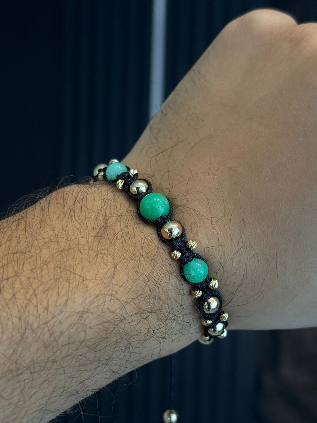 Pulsera 1-2 Morralla Liza Mediana Oro Laminado