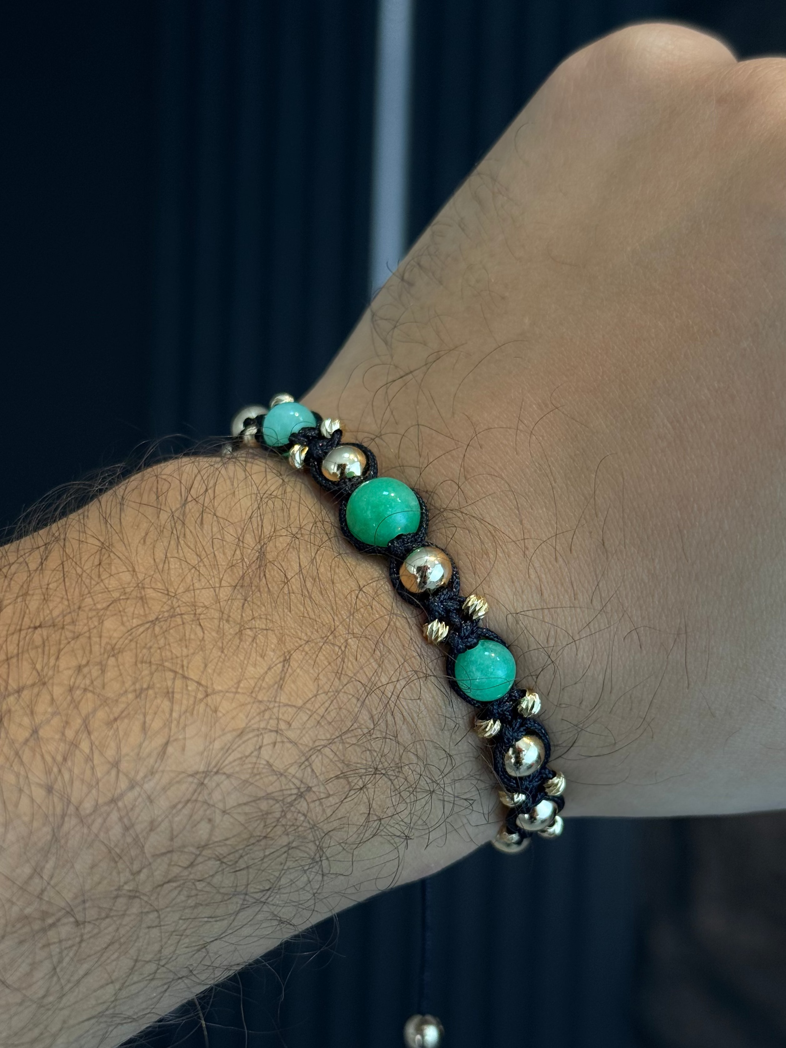 Pulsera 1-2 Morralla Liza Mediana Oro Laminado