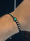Pulsera Macrame Morralla Pequeña Oro Laminado