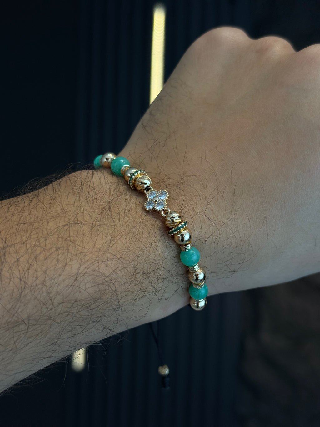 Pulsera Flor Morralla Oro Laminado