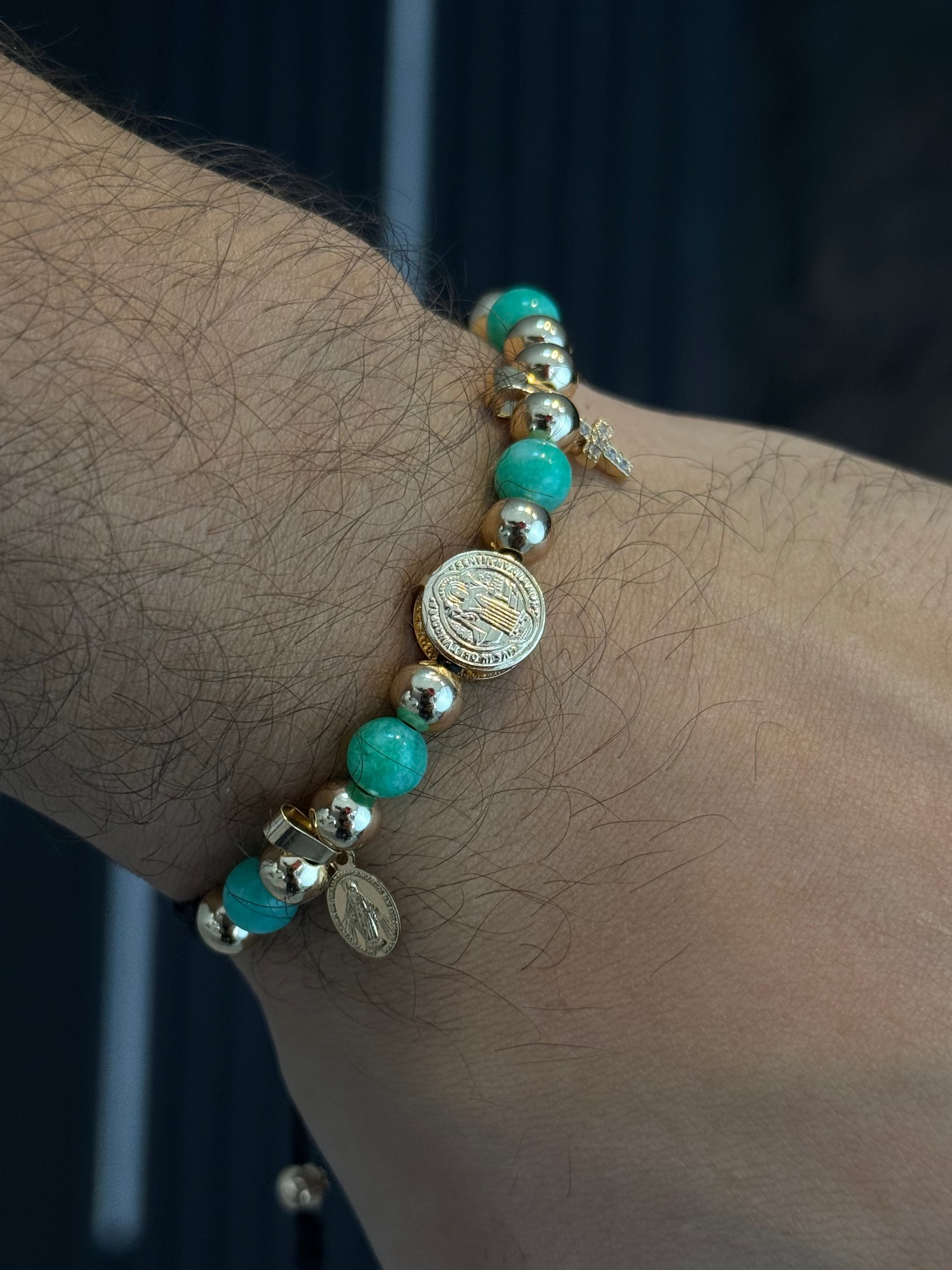 Pulsera Proteccion Morralla Oro Laminado