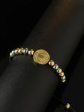 Pulsera San Benito 3 Oros Rodio