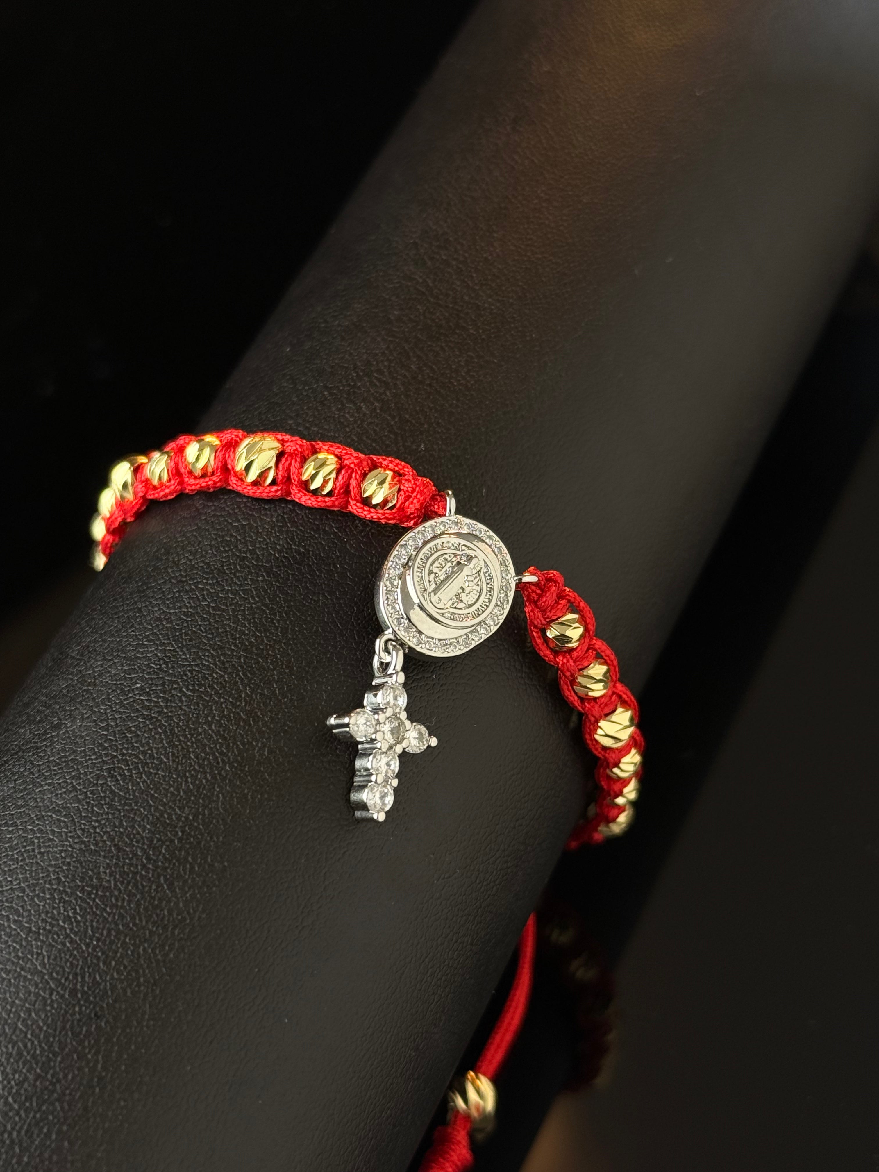 Pulsera Proteccion Colgante Rodio