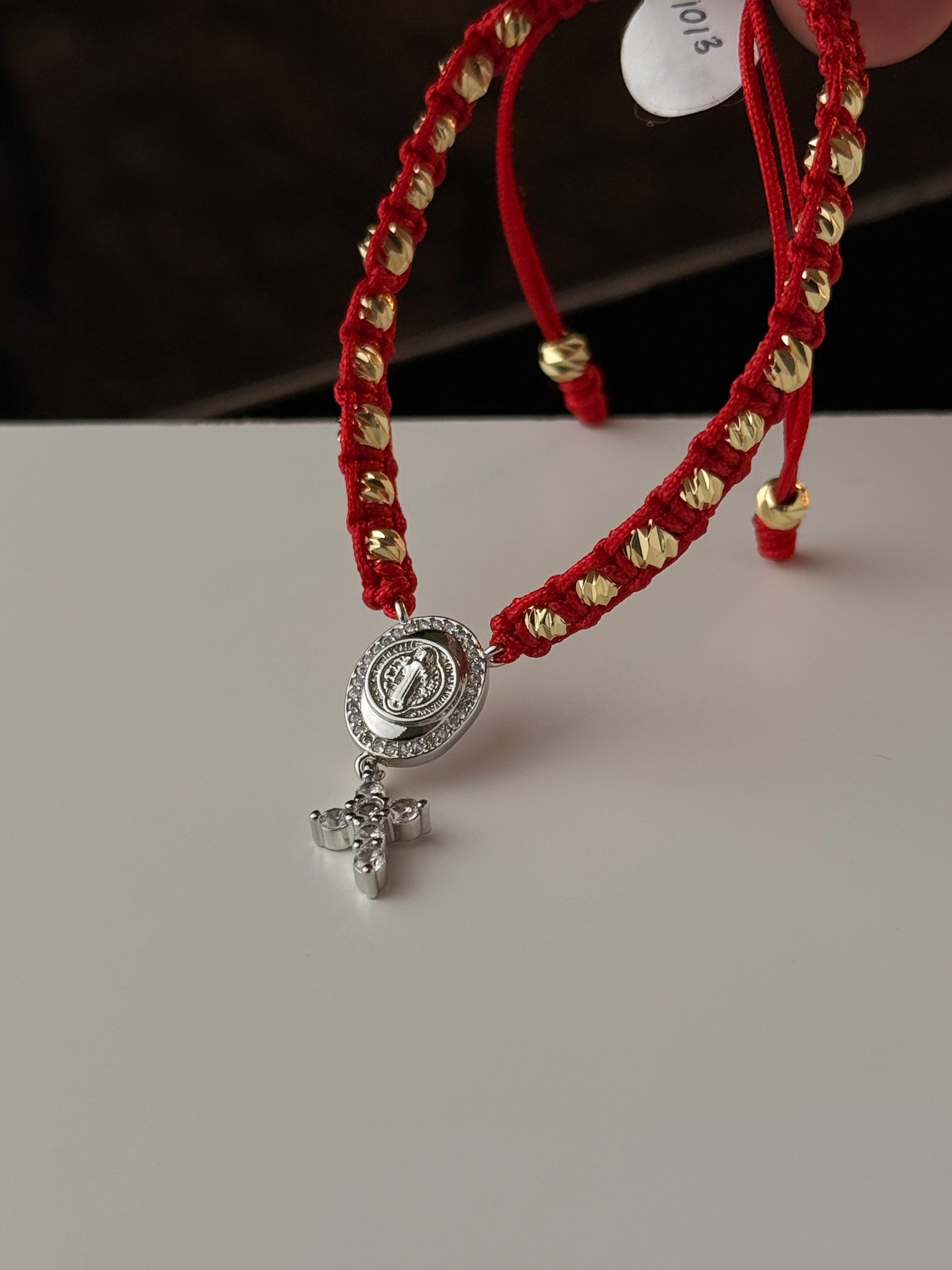 Pulsera Proteccion Colgante Rodio