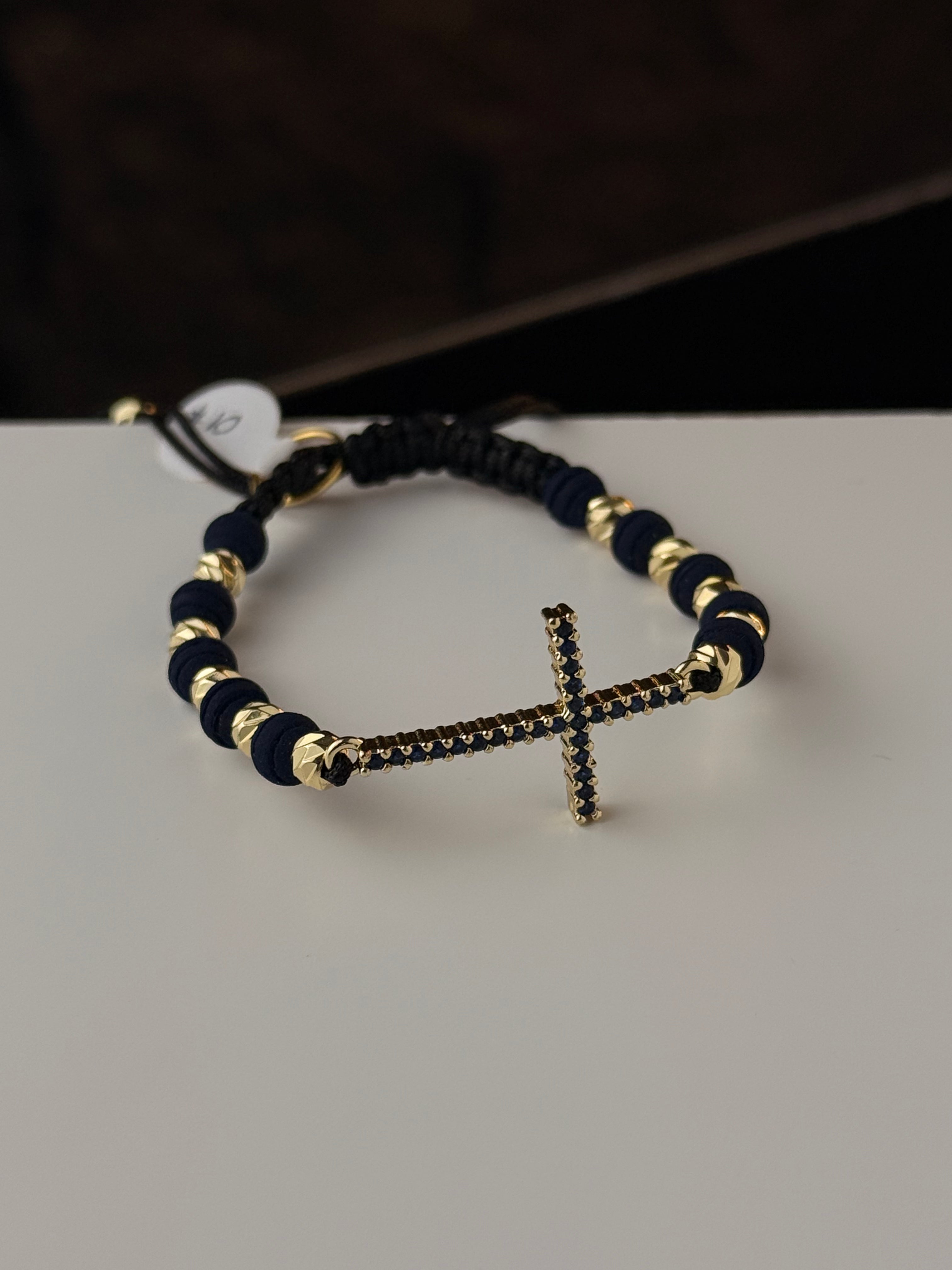 Pulsera Cruz Circones Rodio