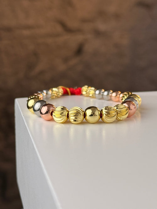 Pulsera 3 Oros Full Rodio