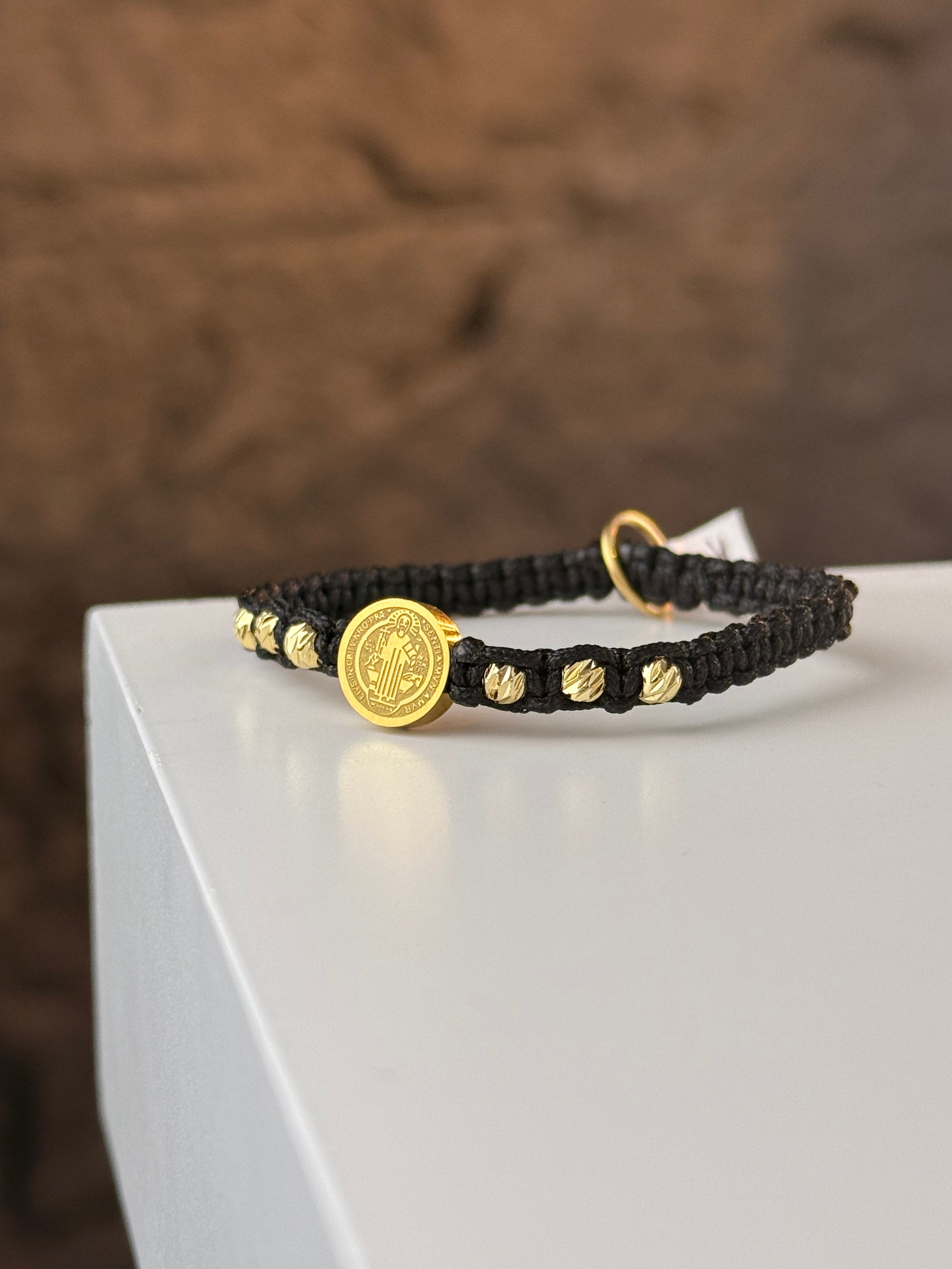 Pulsera San Benito Tejido 3 Rodio
