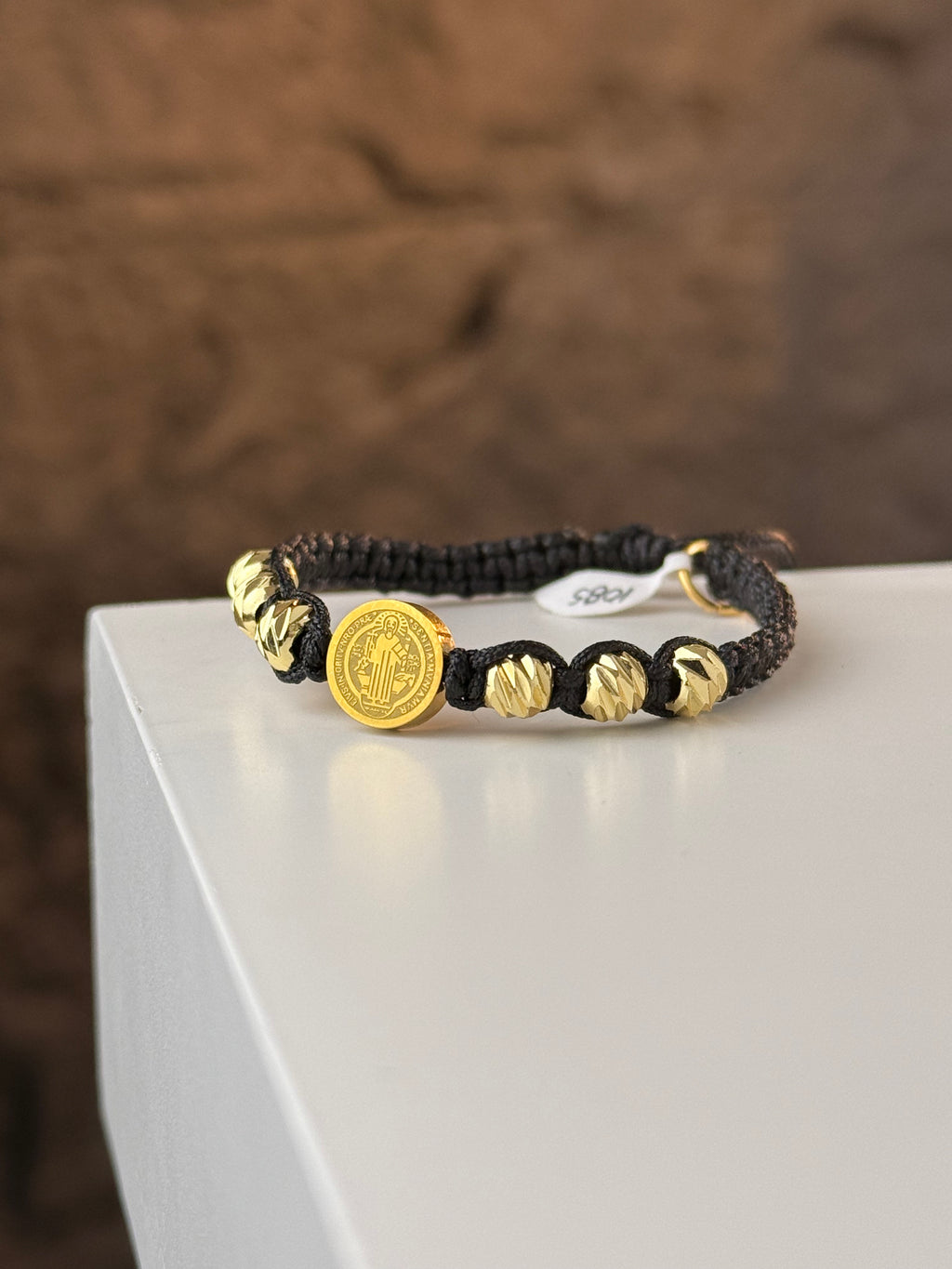 Pulsera San Benito Tejido 3 Rodio
