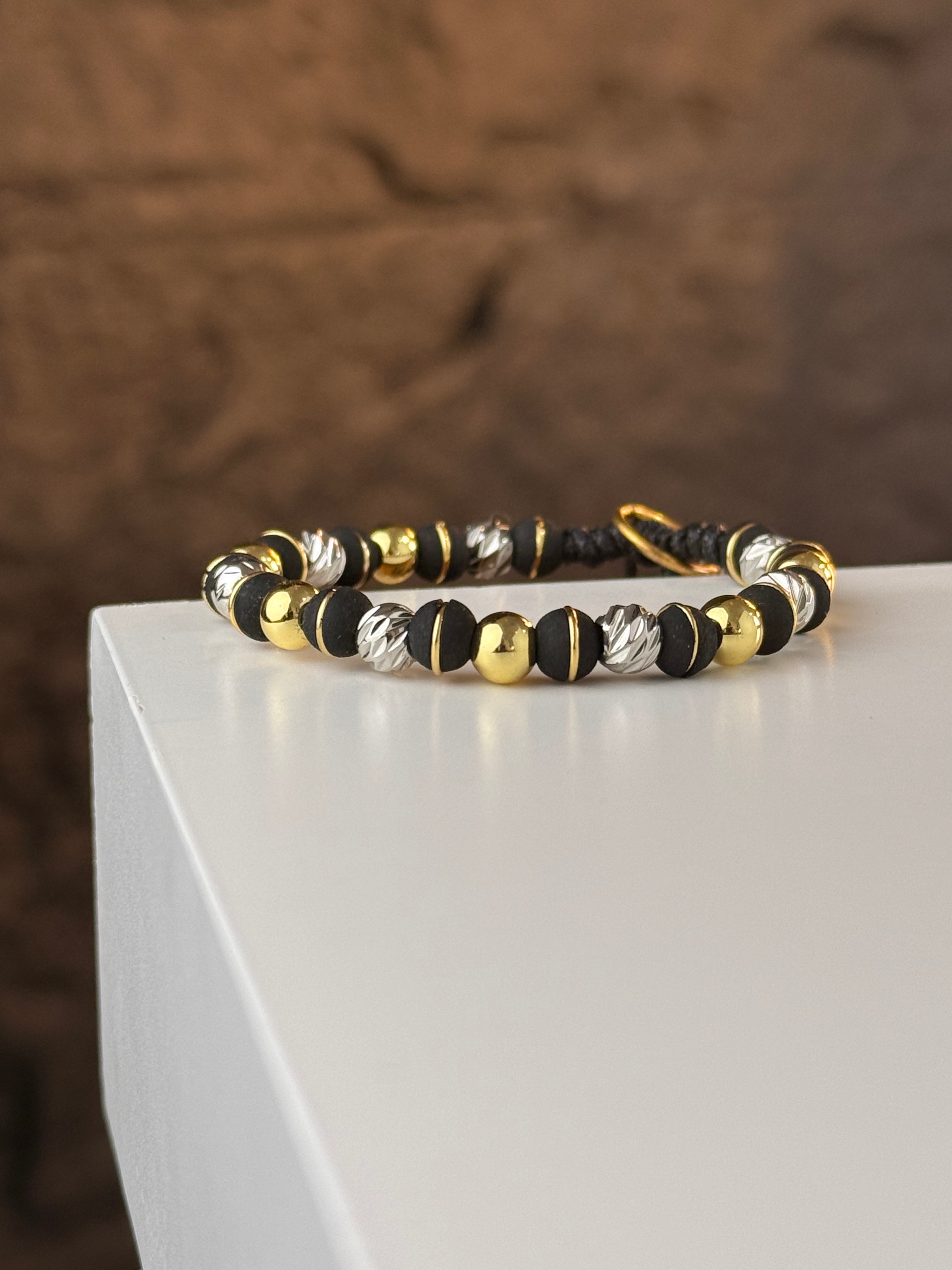 Pulsera 2 Oros Aro Rodio