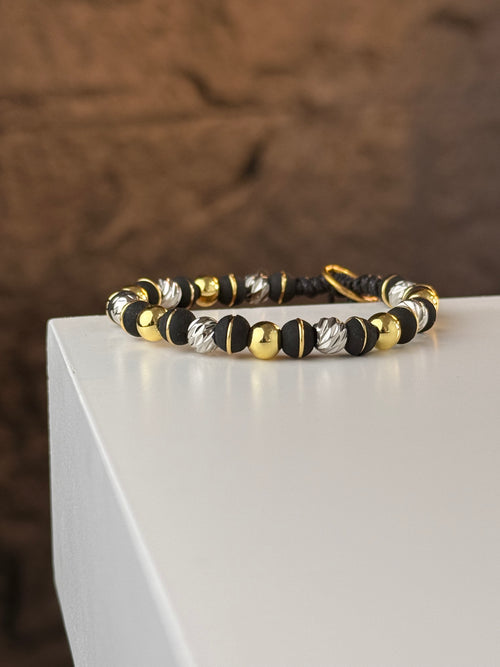 Pulsera 2 Oros Aro Rodio